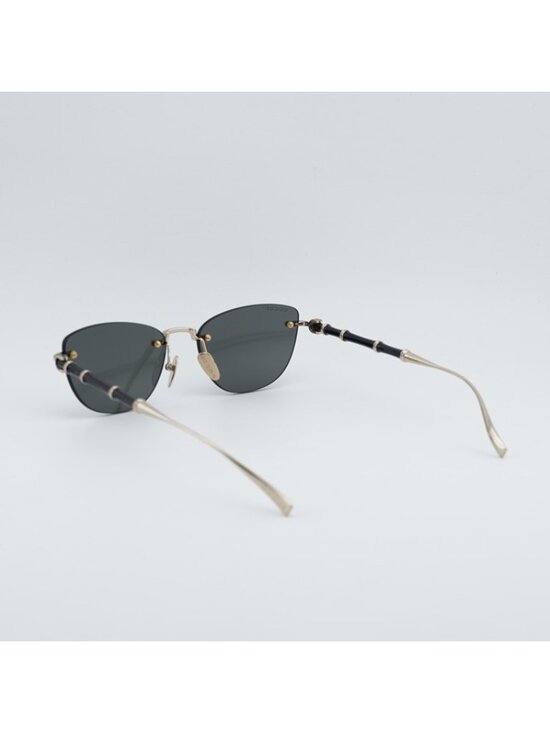 Gucci GG2063S 002 Sunglasses Shiny Endura Gold Cat Eye Frame, Grey Lenses main image 9